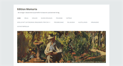 Desktop Screenshot of edition-memoria.de