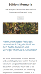 Mobile Screenshot of edition-memoria.de